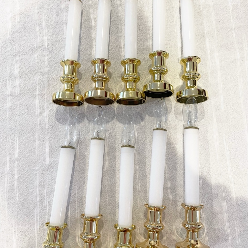 Gold and White Holiday Candles
